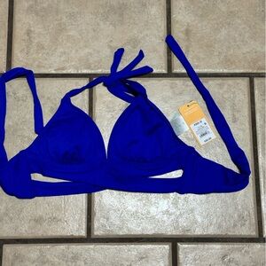 NWT Kona Sol Royal blue bikini swim top XS